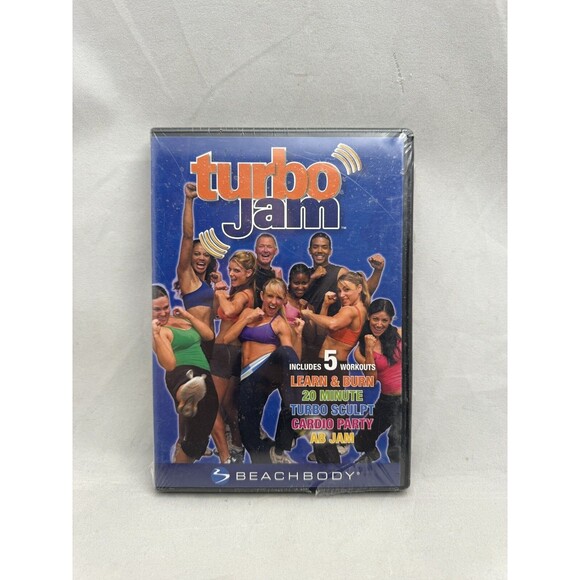 Turbo Jam  5  Workouts DVD Learn Burn 20 Minute Turbo Sculpt Cardio - Picture 1 of 3